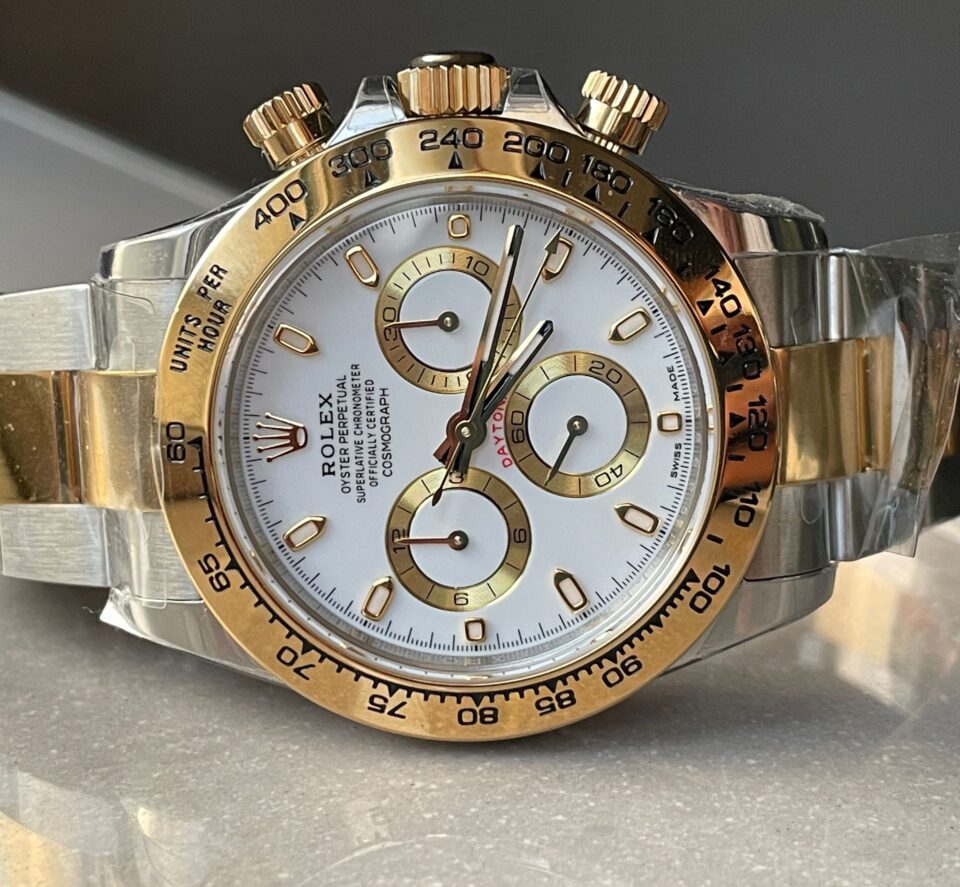 BTF factory 1:1 Rolex Daytona 116523 SS 904L & Yellow Gold White Dial A4130