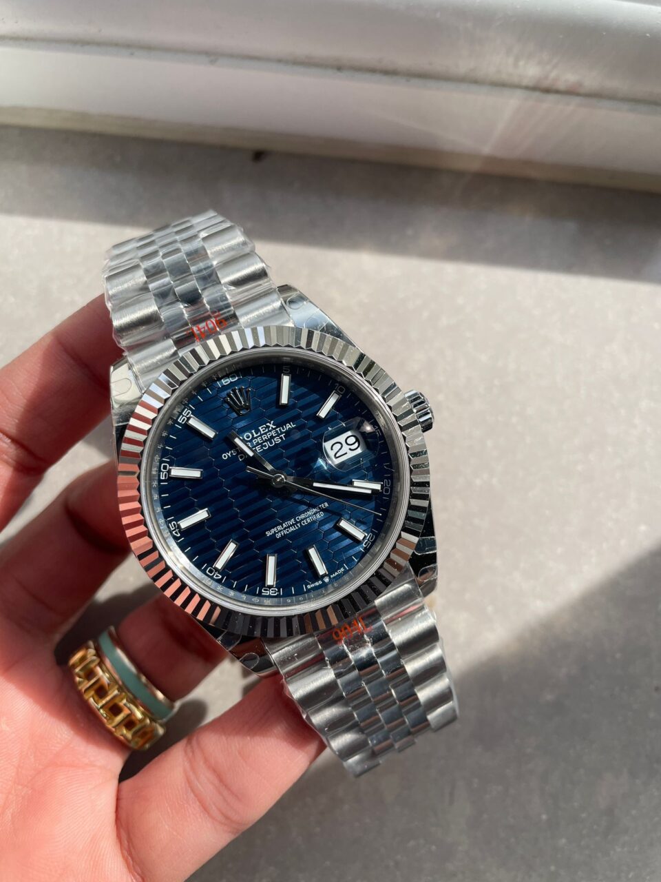 VSF Factory 1:1 Rolex DateJust 41  SS Best Edition 904L Steel Blue Textured Dial