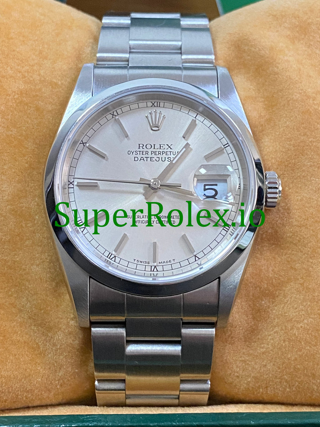 Rolex Datejust 36 Steel Silver Index Dial Ref.16200
