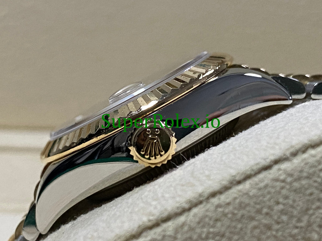 Rolex Lady-Datejust 26 ellow Gold Silver Diamond Dial Ref.279173