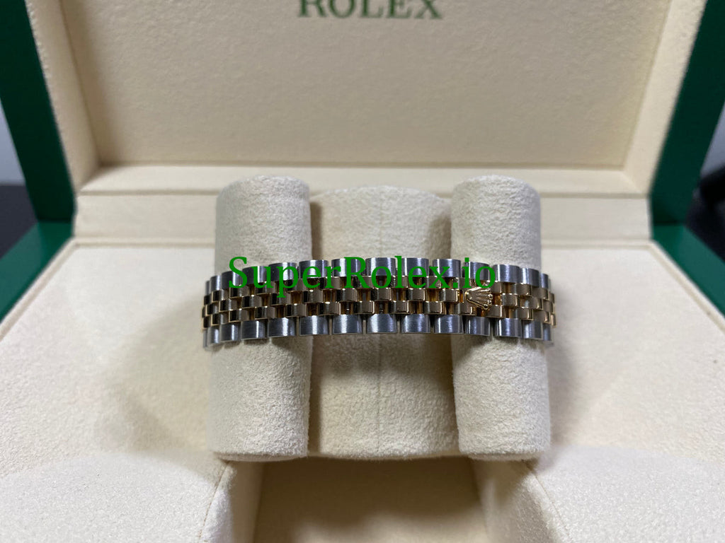 Rolex Lady-Datejust 26 ellow Gold Silver Diamond Dial Ref.279173