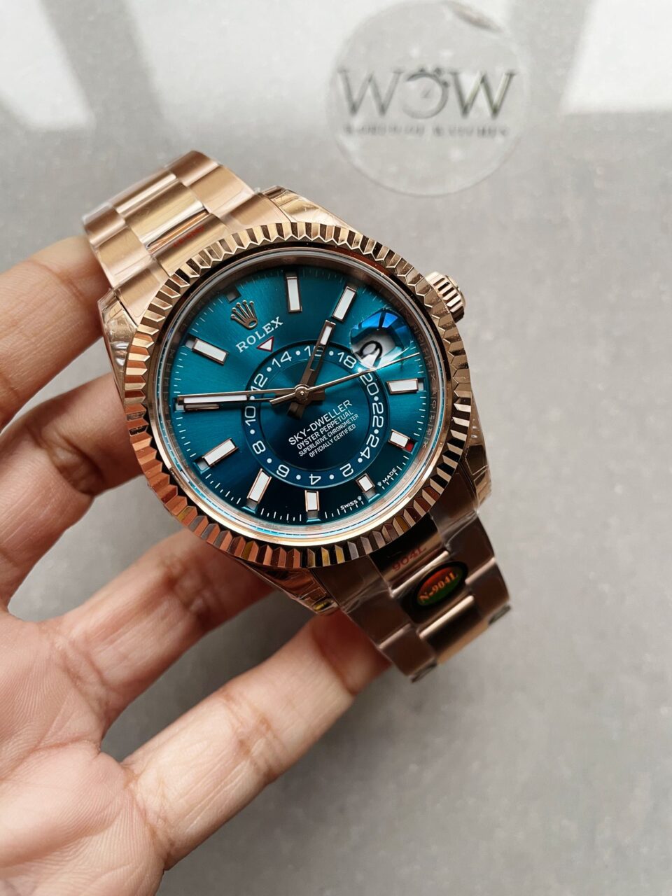 Noob FACTORY 1:1 Rolex Sky-Dweller 326935 RG/SS Turquosi Dial