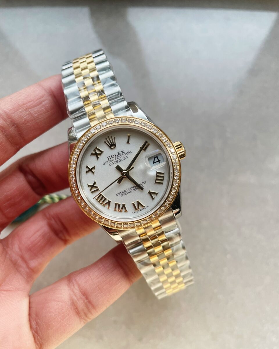 Rolex Datejust 31mm 278273 YG/SS White Dial Diamond Bezel
