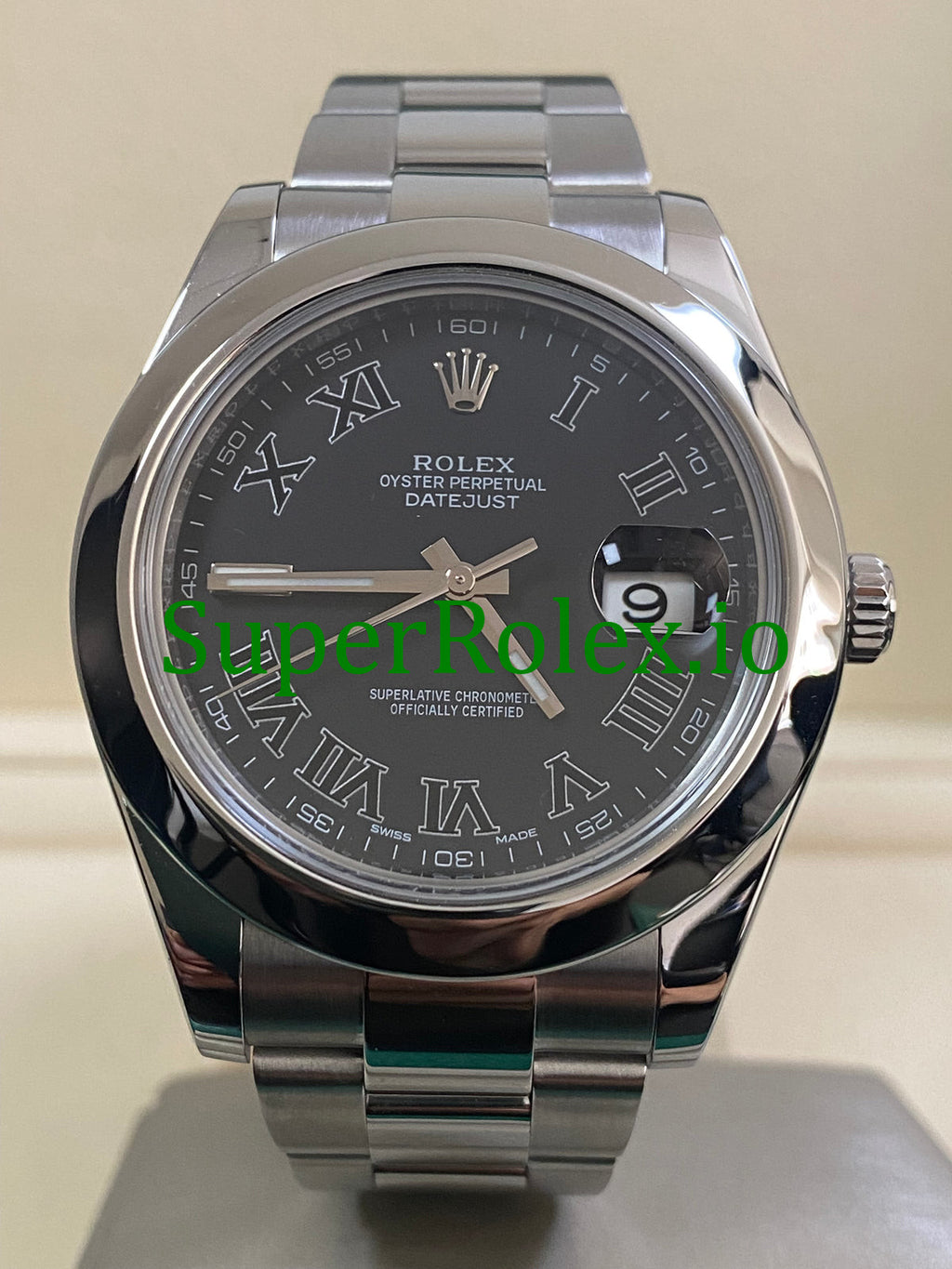 Rolex Datejust II 41 Steel Black Roman Dial Ref.116300