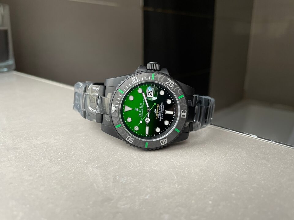 VSF FACTORY 1:1 Rolex Submariner DIW “Parakeet” DLC Best Edition Black/Green Dial VS3135