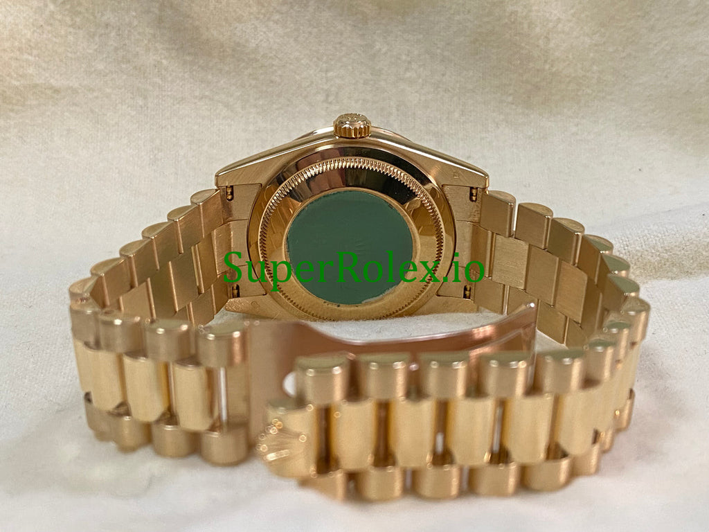 Rolex Day-Date 36MM Yellow Gold White Roman Dial Ref.118398BR