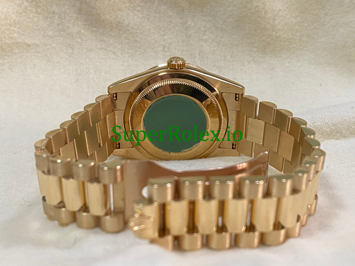 Rolex Day-Date 36MM Yellow Gold White Roman Dial Ref.118398BR