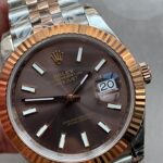 KING Factory 1:1 Rolex DateJust 41 126331 RG Fluted Bezel Best Edition 904L Steel Brown Stick Dial VR3235
