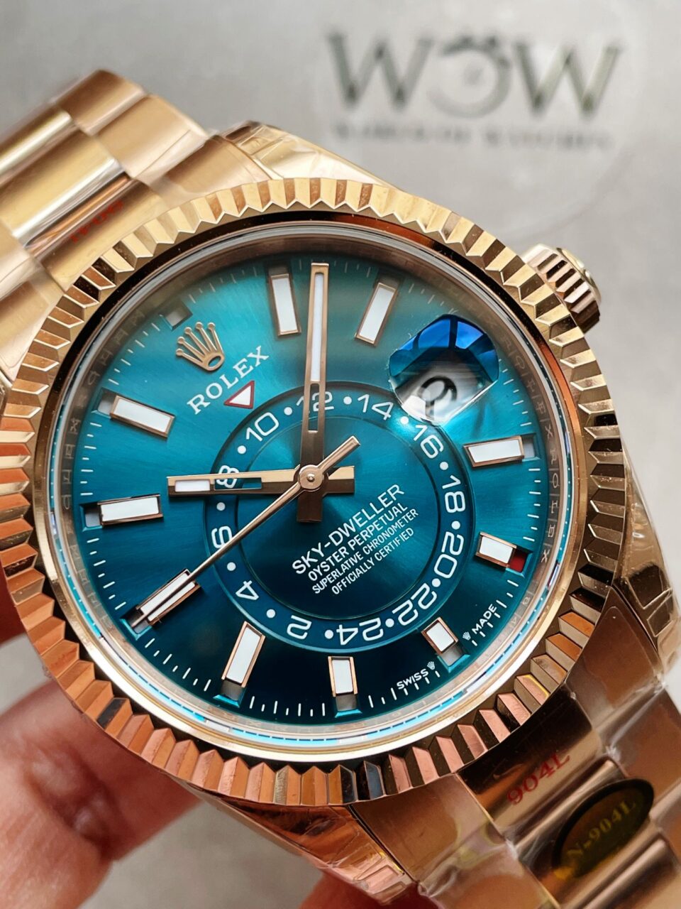 Noob FACTORY 1:1 Rolex Sky-Dweller 326935 RG/SS Turquosi Dial