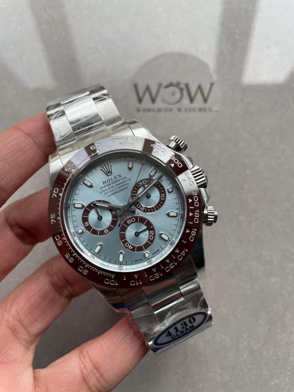 Clean Factory 1:1 Rolex Daytona 116506 50th Anniversary Best Edition Ice Blue Dial Lume Markers SA4130 V2