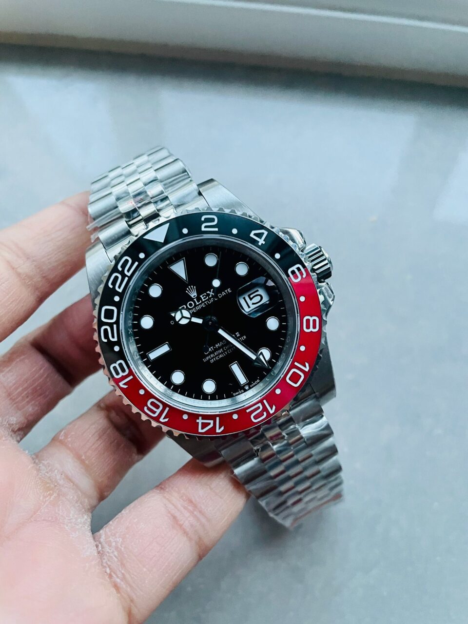 GMF Factory 1:1 Rolex GMT Master II 16710 V5 COLA 904L SS 1:1 RED BLACK Bezel Best Edition