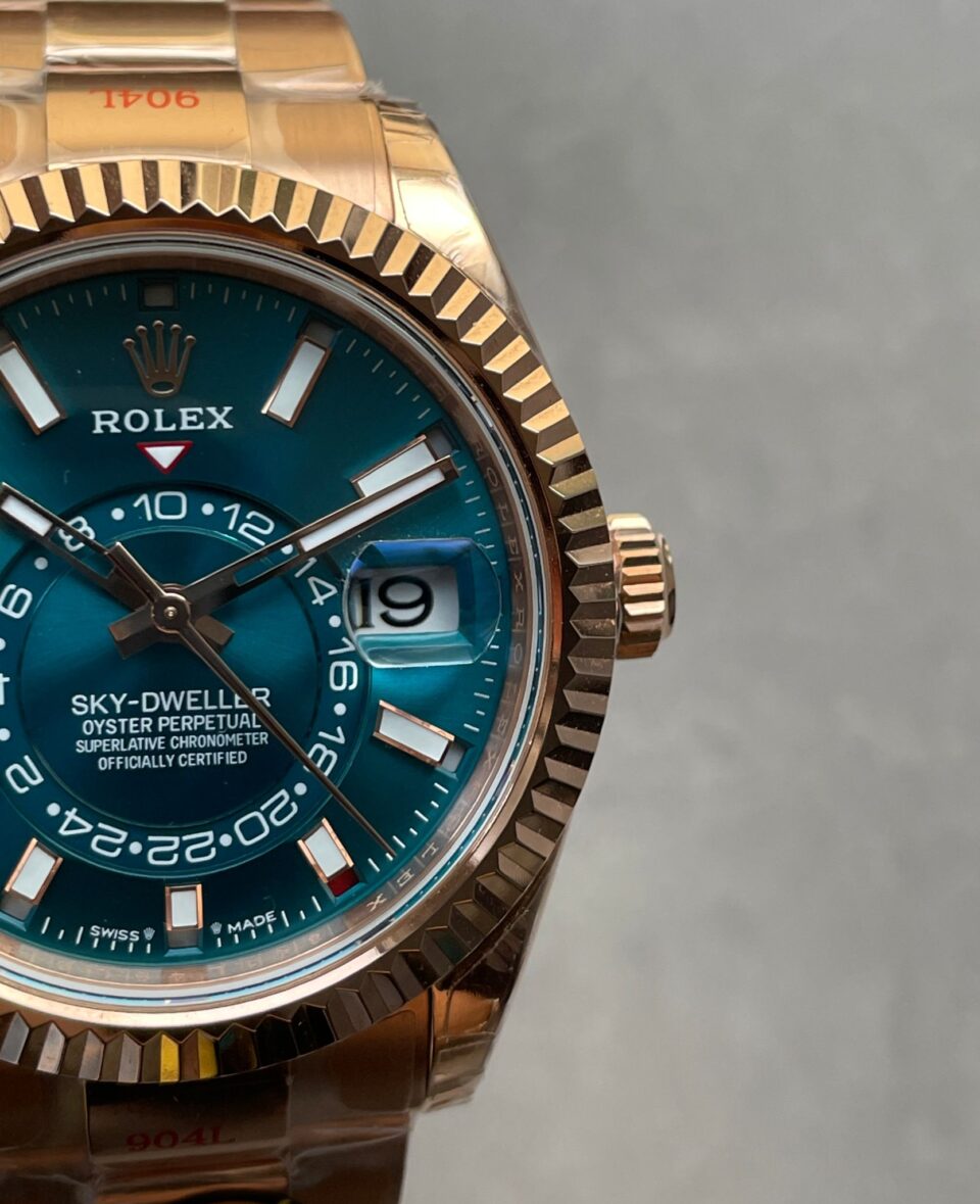 Noob FACTORY 1:1 Rolex Sky-Dweller 326935 RG/SS Turquosi Dial