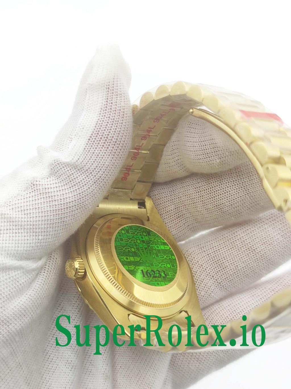 Rolex Day-Date 36MM Yellow Gold Silver Diamond Dial Ref.118238