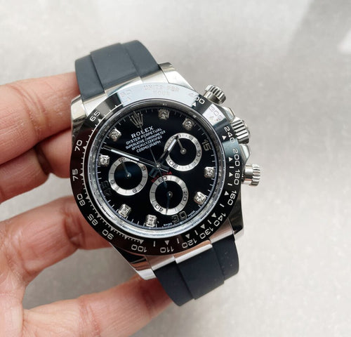 BTF factory 1:1 Rolex Daytona SS116500LN Best Black Dial Diamond Markers A4130