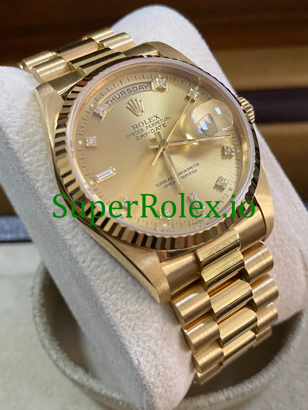 Rolex Dial Day-Date 36MM Yellow Gold Diamond Ref.18238