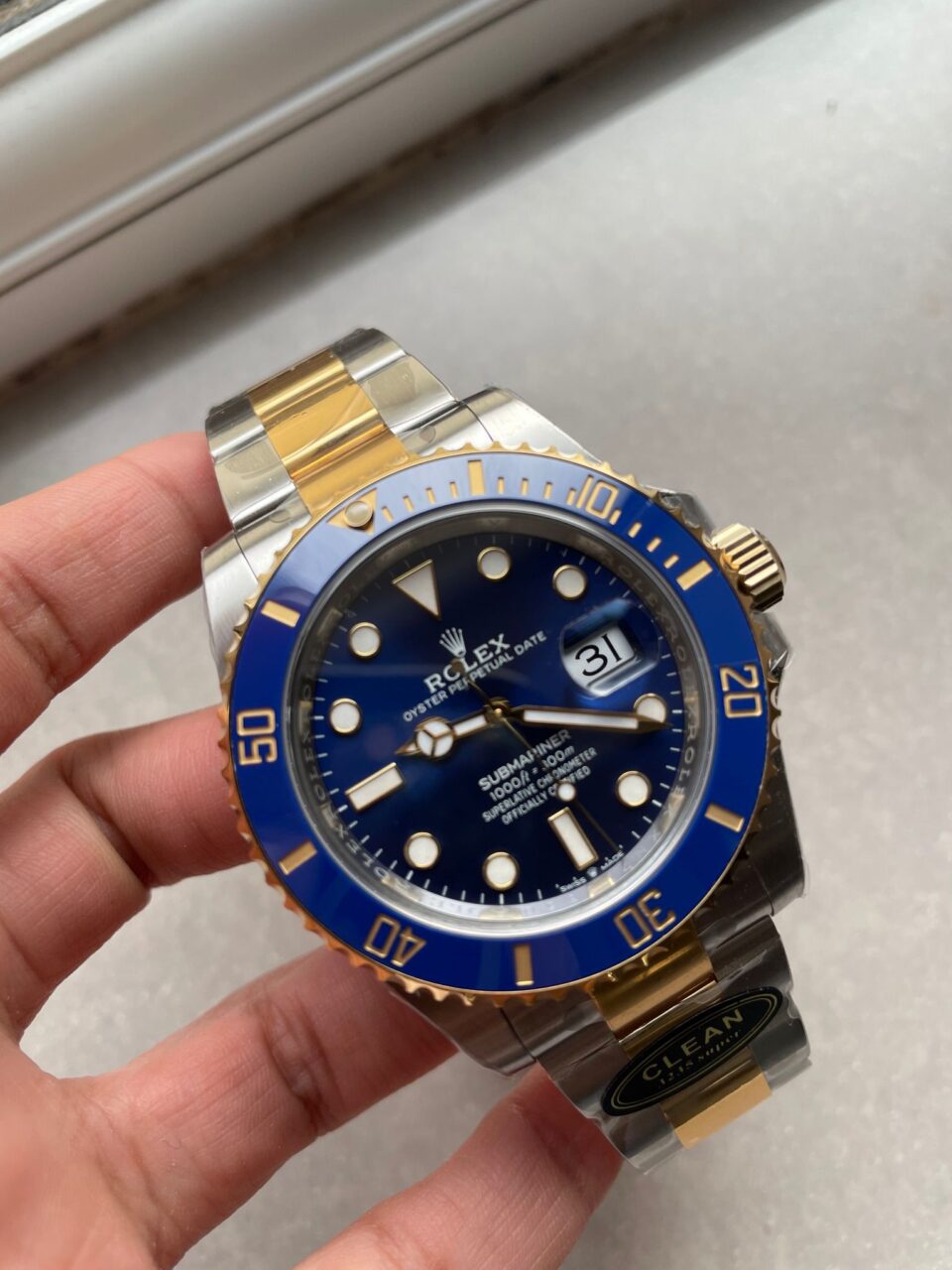 CLEAN FACTORY 1:1 Rolex Submariner 116613LB Bluesy 904L YG/SS Blue Dial VR3235