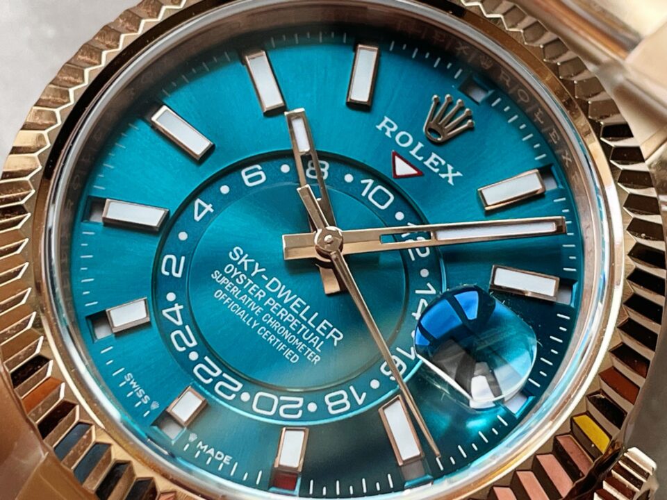 Noob FACTORY 1:1 Rolex Sky-Dweller 326935 RG/SS Turquosi Dial