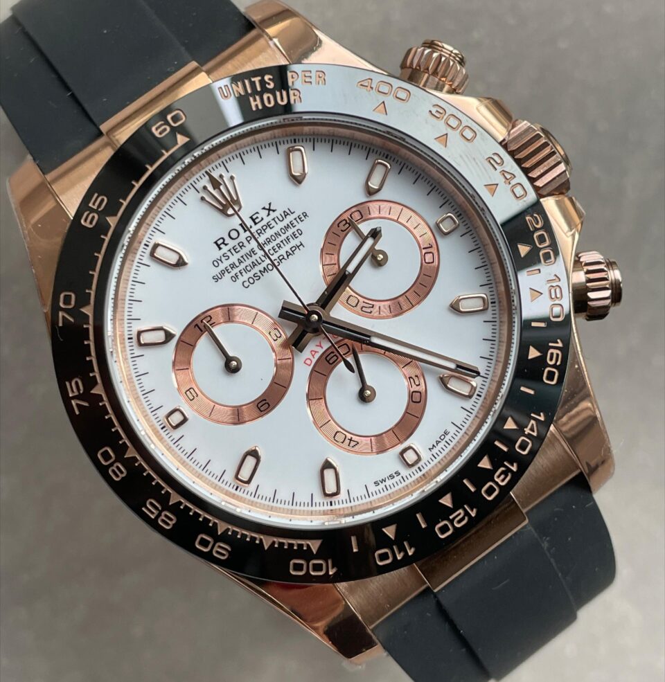 BTF factory 1:1 Rolex Daytona 116515 RG Best Edition White Dial SA4130