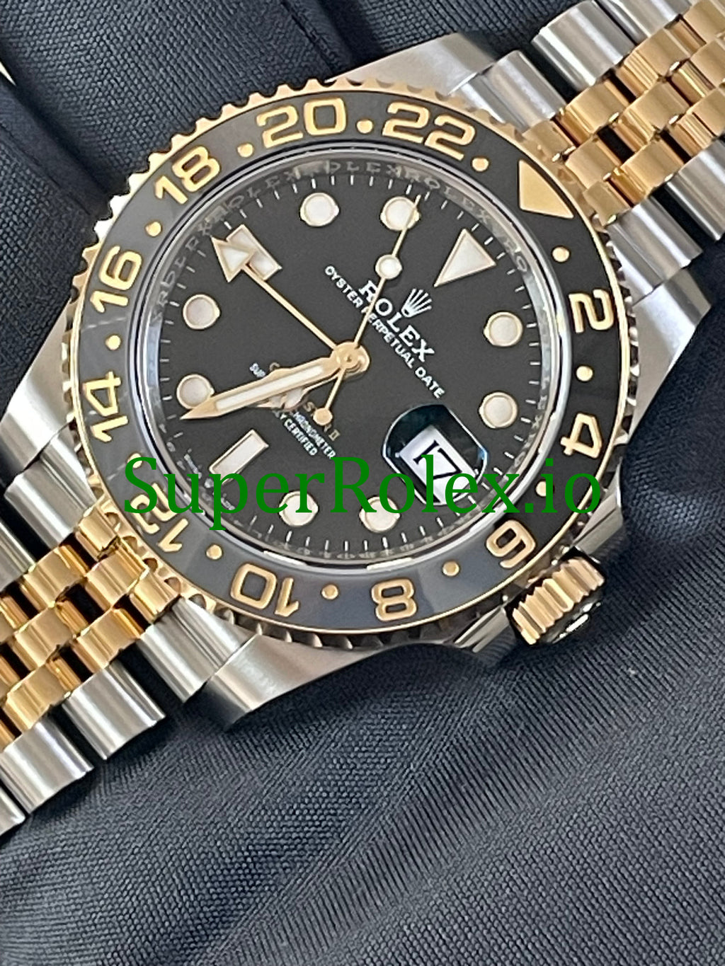 Rolex GMT-Master II 40mm Yellow Gold Ref.126713GRNR - Black Dial