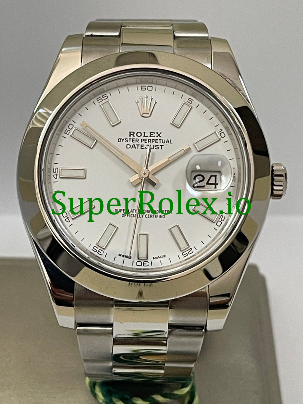 Rolex Datejust II 41 Steel White Index Dial Ref.116300