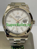 Rolex Datejust II 41 Steel White Index Dial Ref.116300