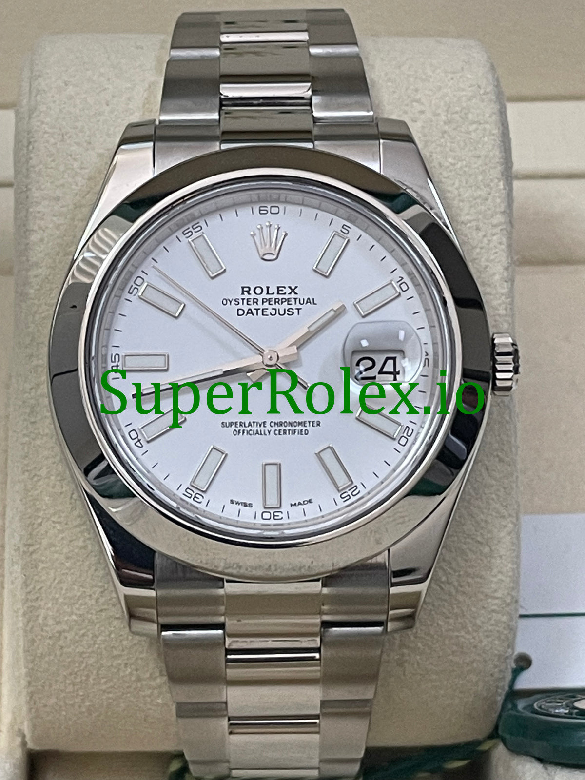 Rolex Datejust II 41 Steel White Index Dial Ref.116300