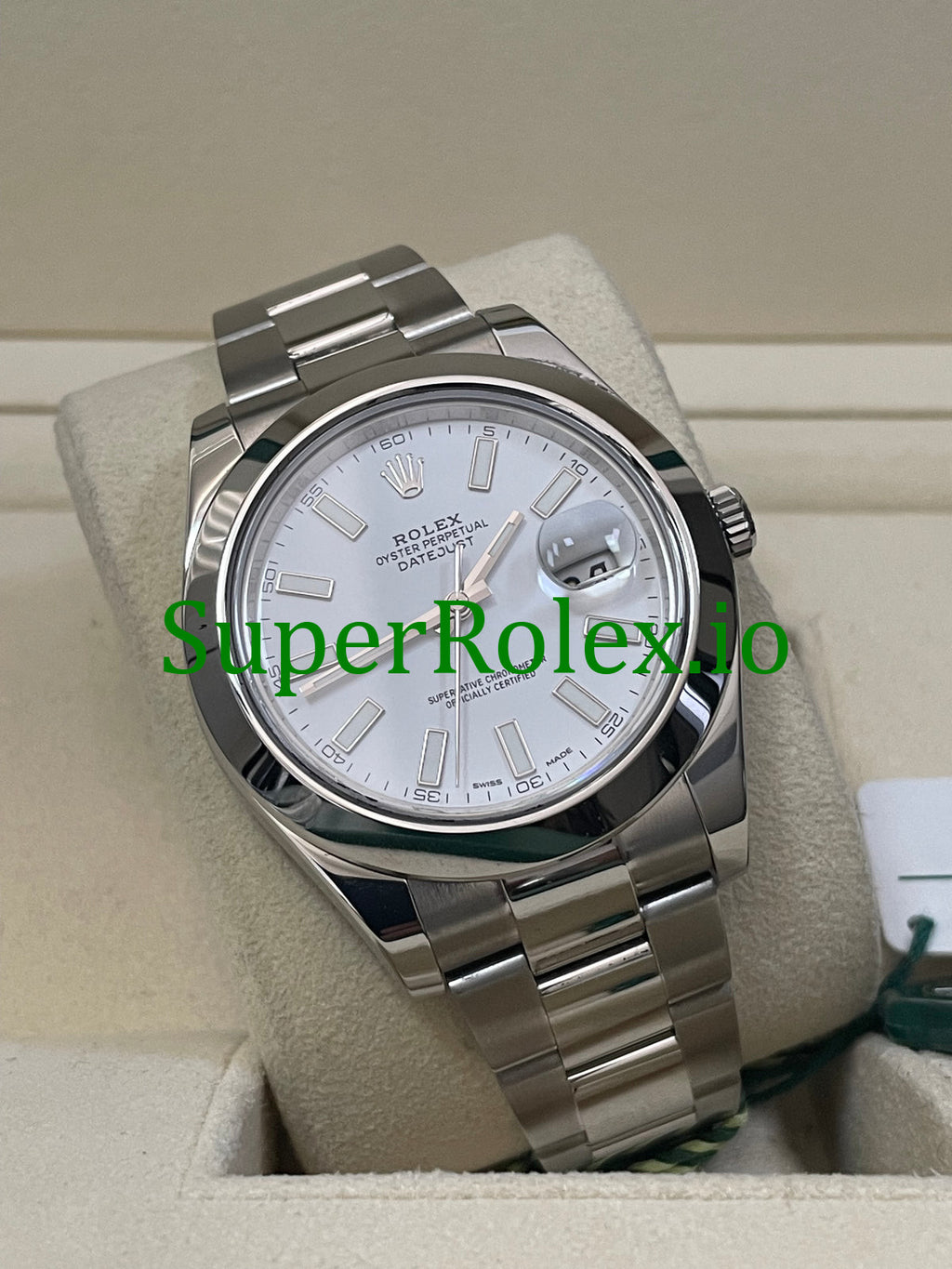 Rolex Datejust II 41 Steel White Index Dial Ref.116300