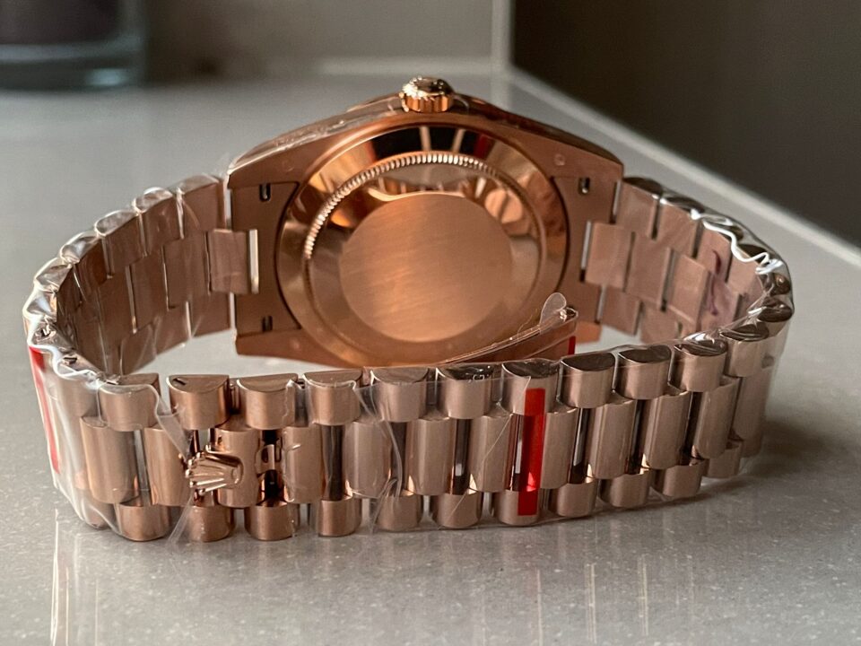 GMF Factory 1:1 Rolex Day-Date 40mm 228235 904L RG Fluted Bezel Rose Gold Dial