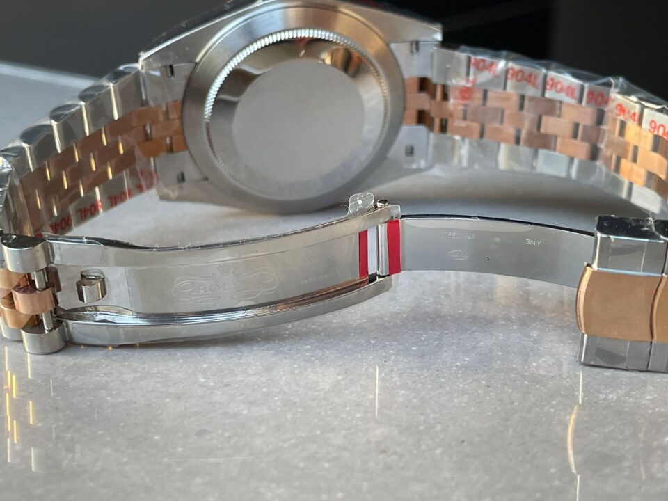 GMF GM Factory 1:1 Rolex DateJust Men 41mm  'wimbledon' RG and SS V2 Grey textured Dial Roman Markers