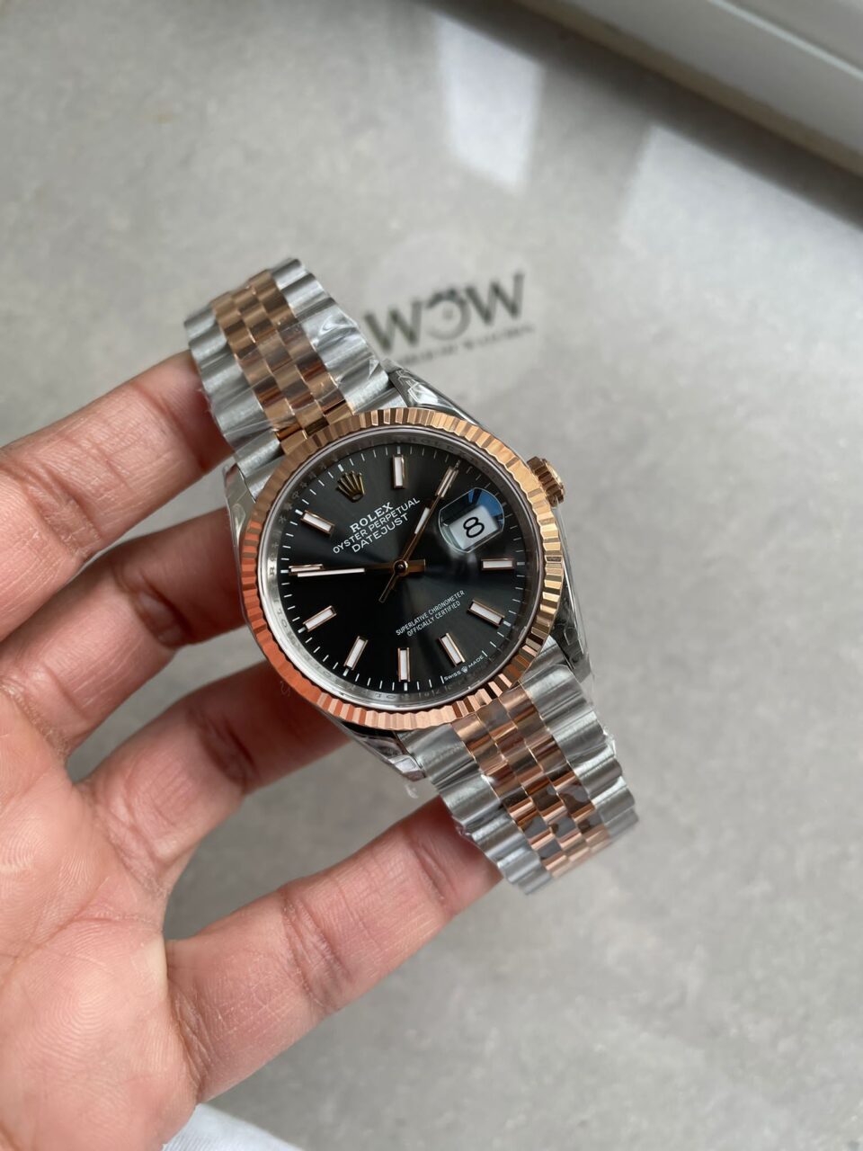 VSF Factory 1:1 Rolex DateJust 36 SS 116231 Best Edition 904L Steel Gray Stick Dial VS3235