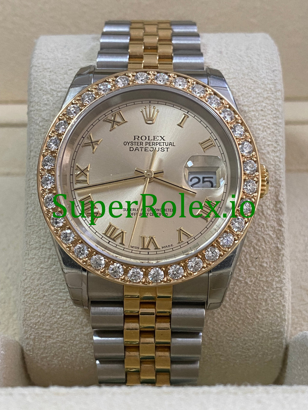 Rolex Datejust 36 Steel and Yellow Gold Silver Roman Dial Ref.116233