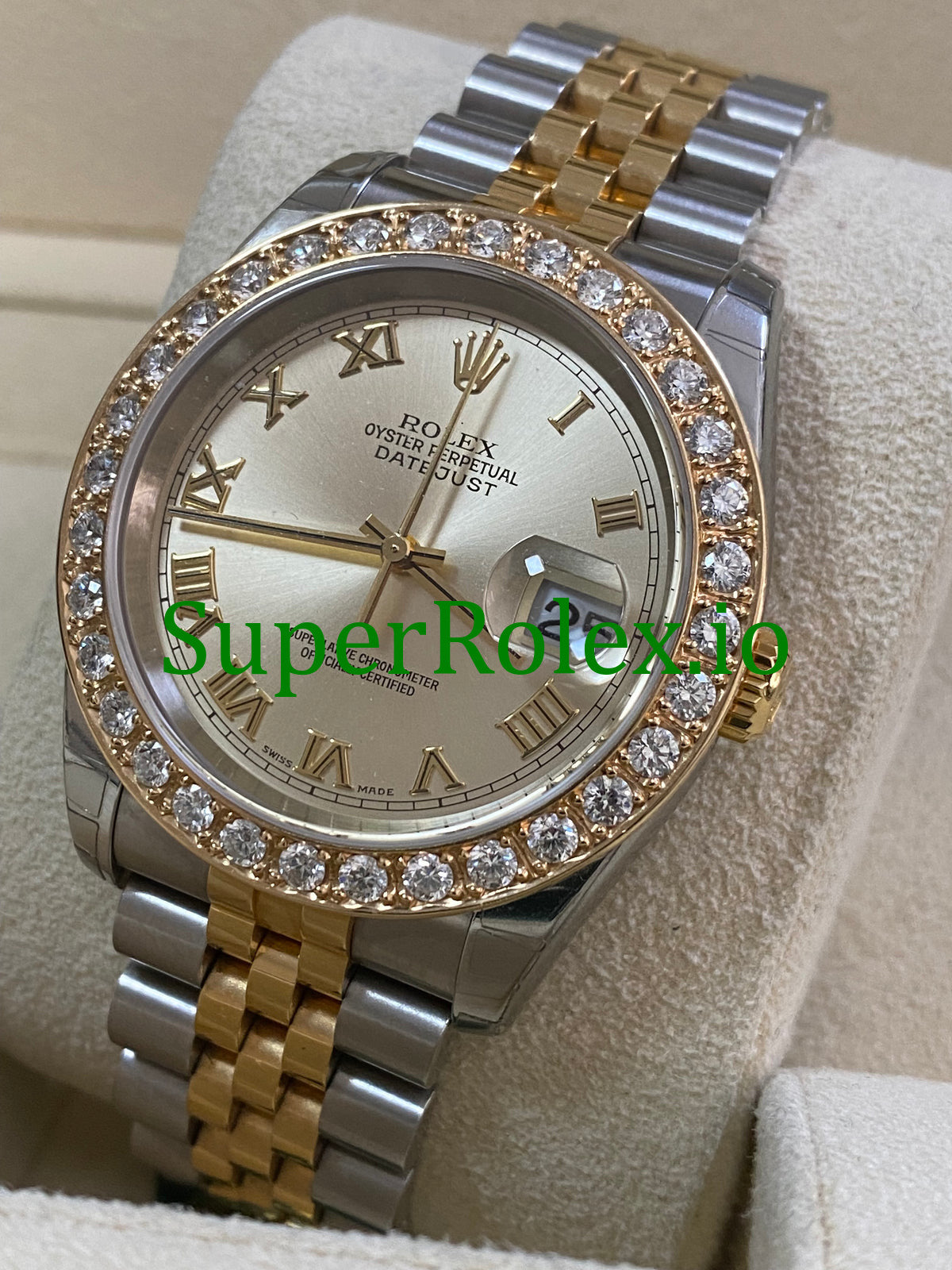 Rolex Datejust 36 Steel and Yellow Gold Silver Roman Dial Ref.116233