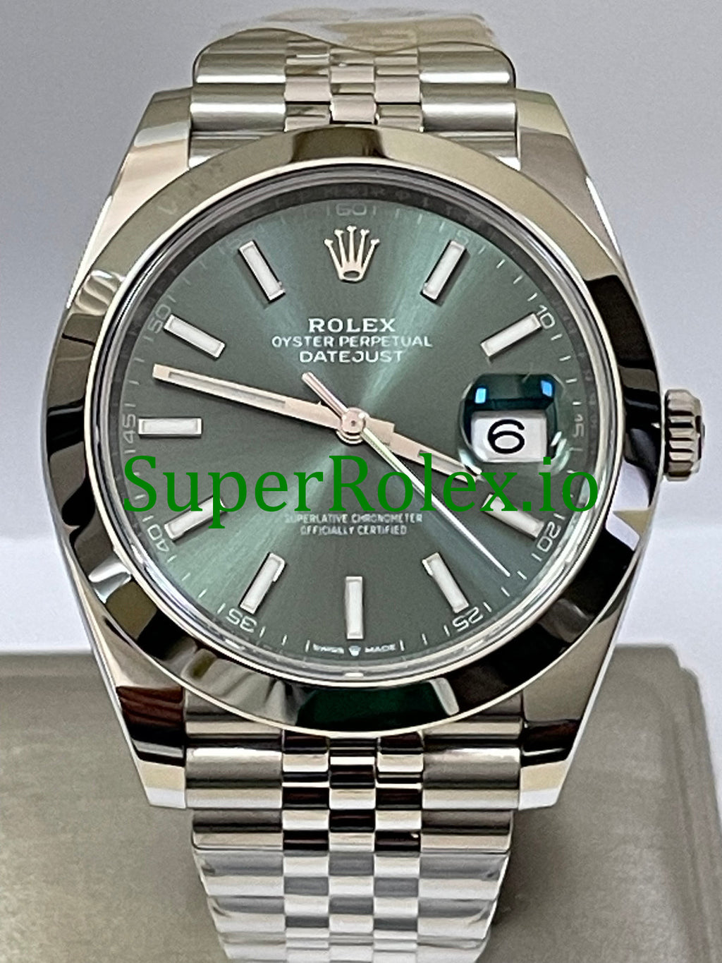 Rolex Datejust 41 Steel Mint Green Dial Ref.126300