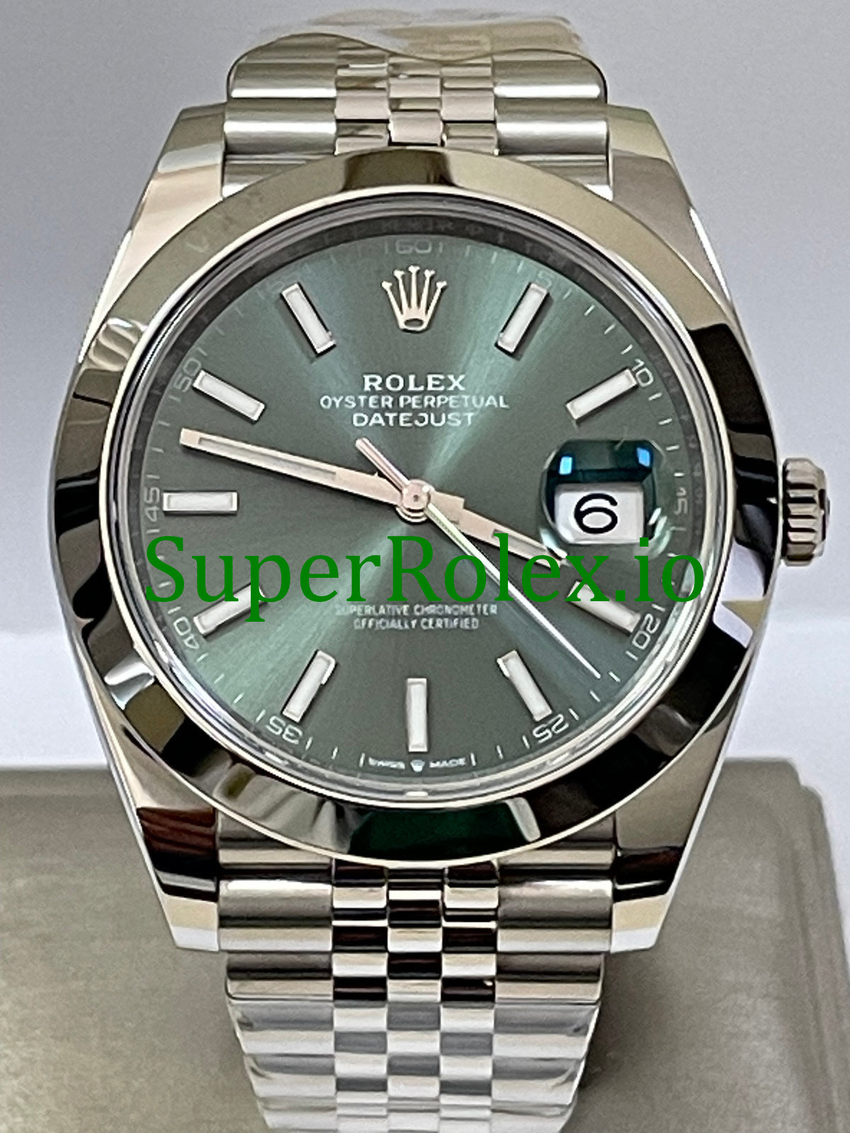 Rolex Datejust 41 Steel Mint Green Dial Ref.126300