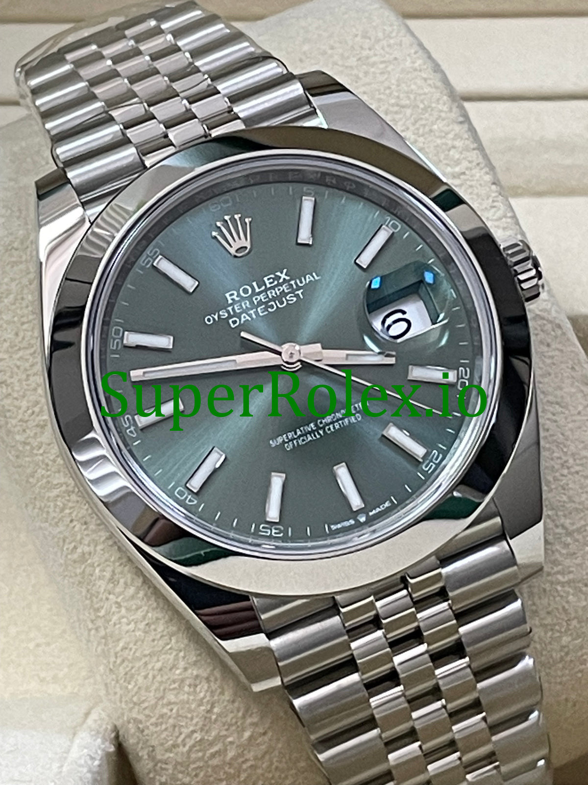 Rolex Datejust 41 Steel Mint Green Dial Ref.126300