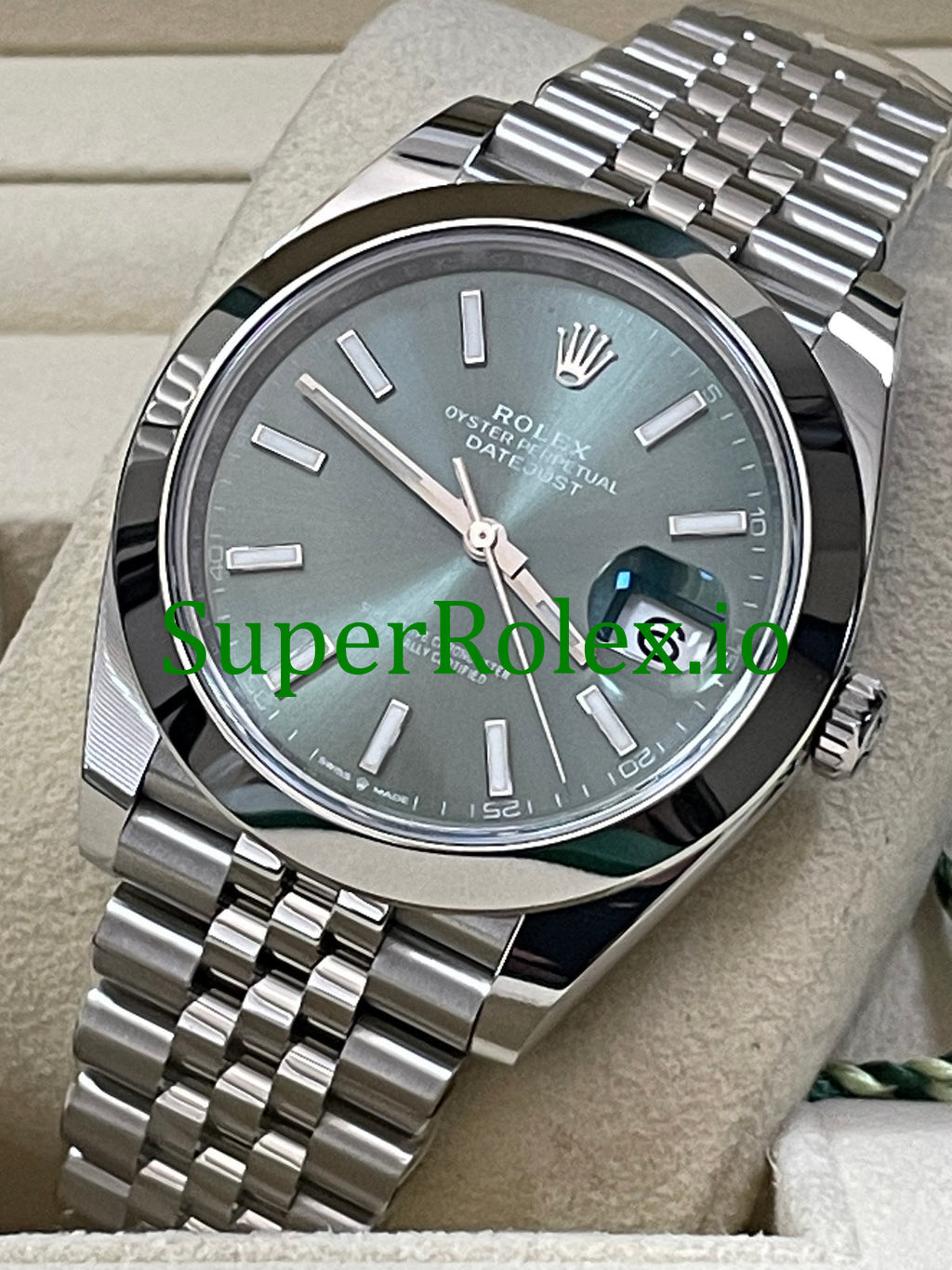 Rolex Datejust 41 Steel Mint Green Dial Ref.126300