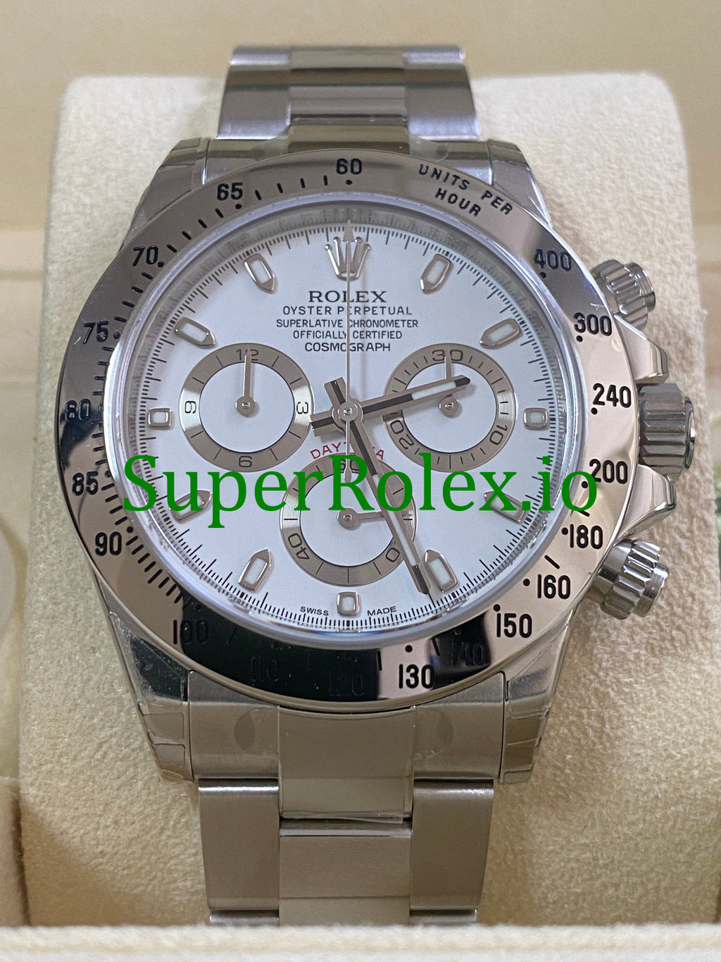 Rolex Cosmograph Daytona 40 Steel White Index Dial Ref.116520