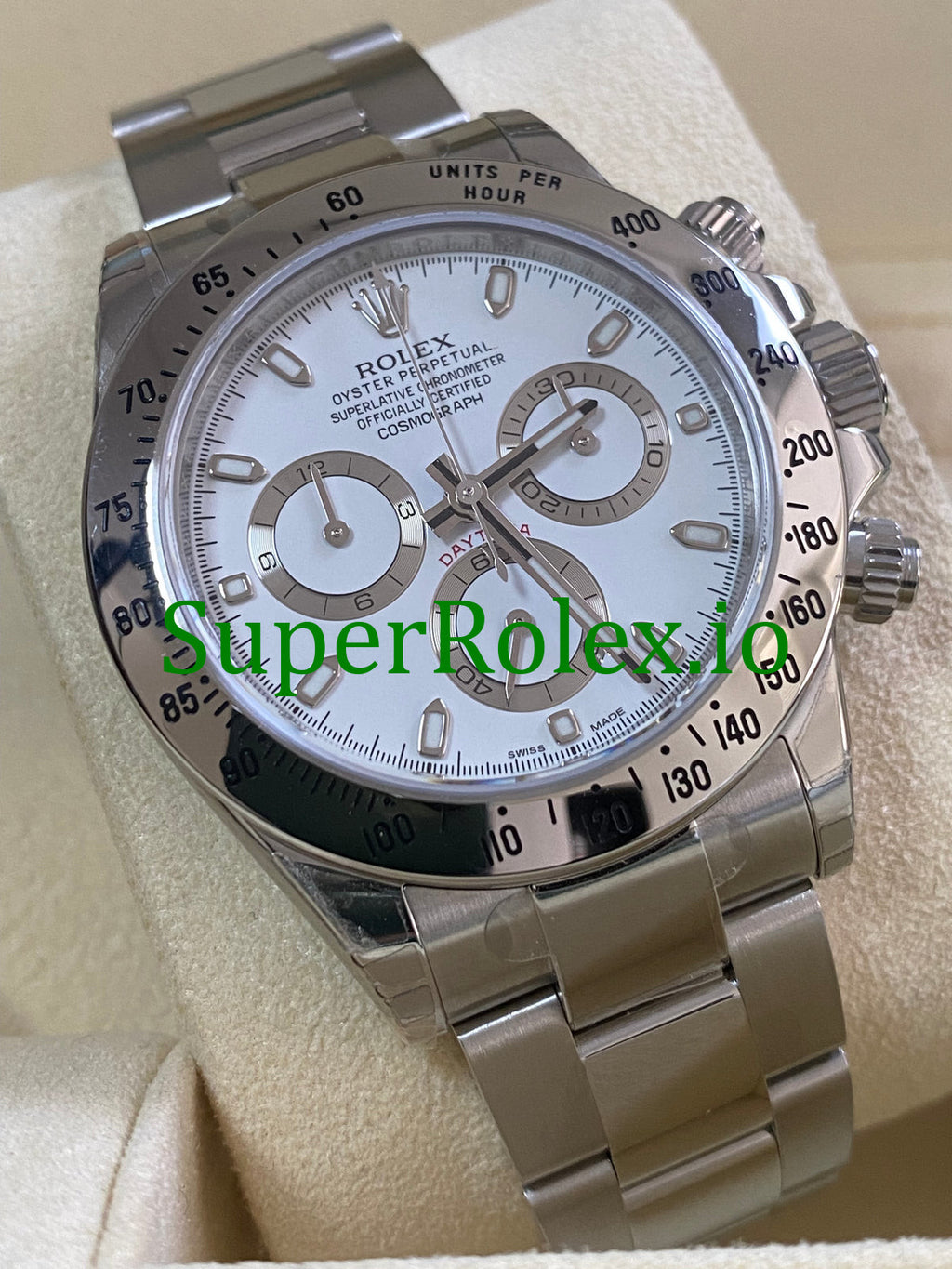Rolex Cosmograph Daytona 40 Steel White Index Dial Ref.116520