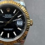 Rolex DateJust 41 126333 904L SS/YG GMF V2 1:1 Best Edition Black Dial On Jubilee Bracelet with Tungsten steel VR3235