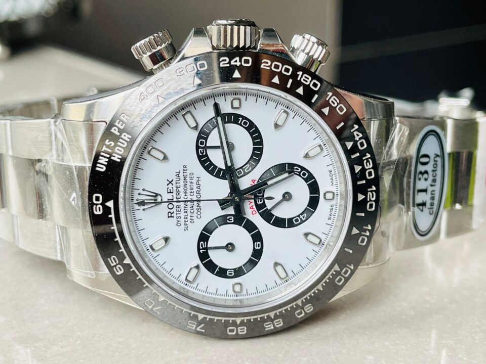 CLEAN FACTORY 1:1 Rolex Daytona 116500 PANDA Best Edition CF 904L SS Case and Bracelet White Dial