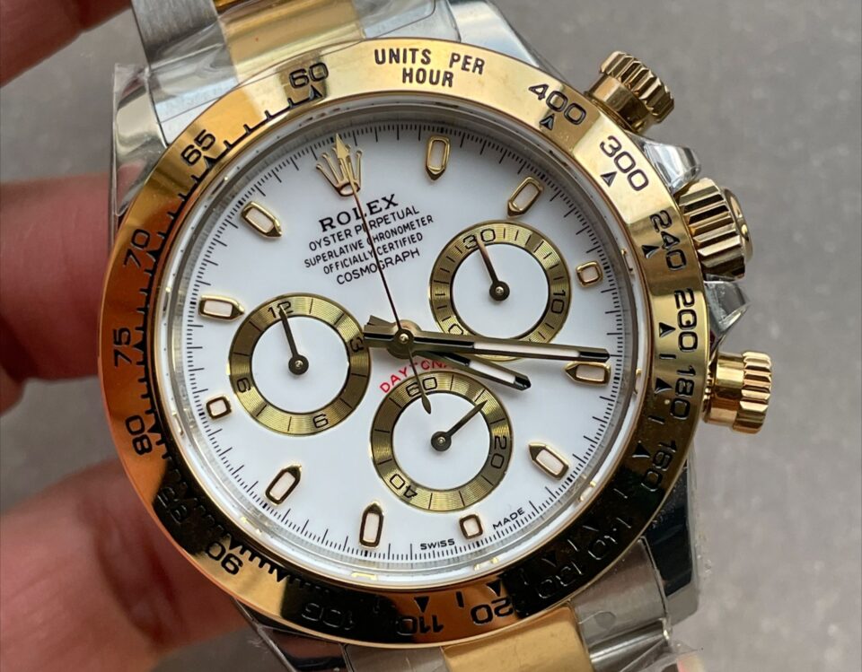 BTF factory 1:1 Rolex Daytona 116523 SS 904L & Yellow Gold White Dial A4130