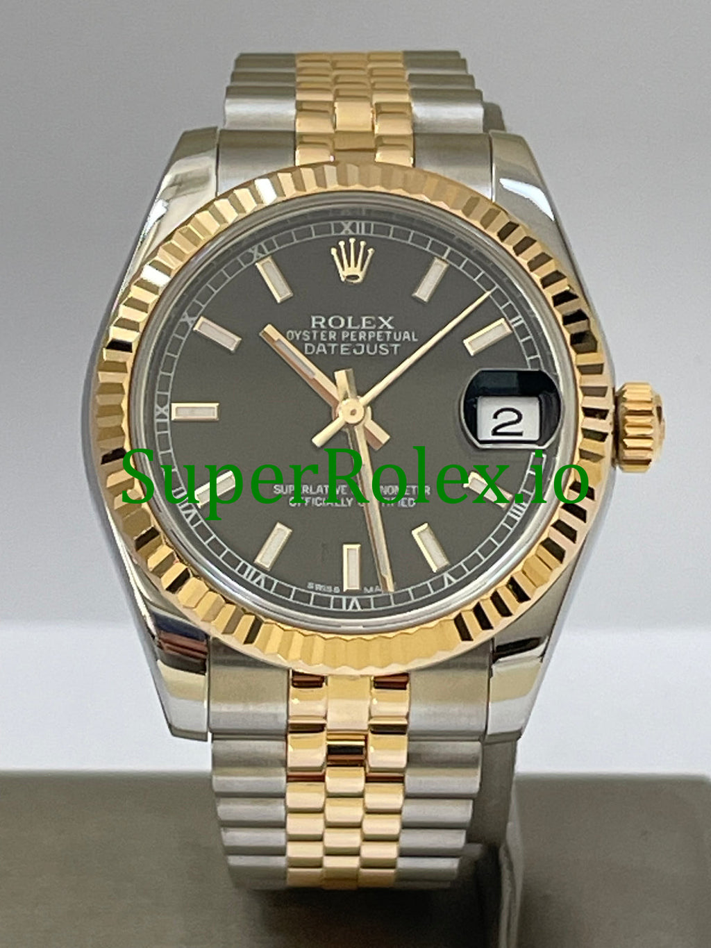 Rolex Datejust 31 Steel and Yellow Gold Black Index Dial Ref.178273