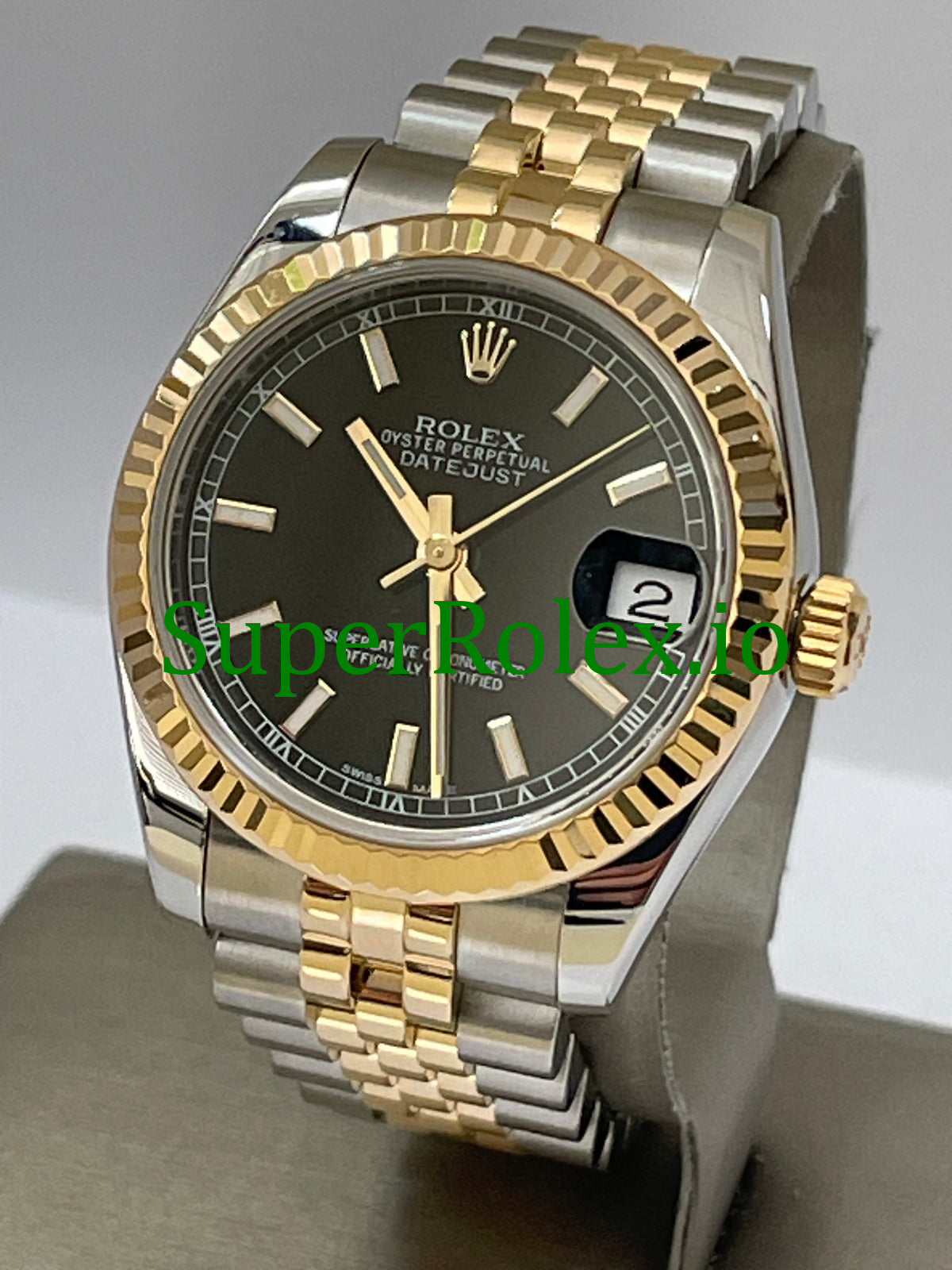 Rolex Datejust 31 Steel and Yellow Gold Black Index Dial Ref.178273