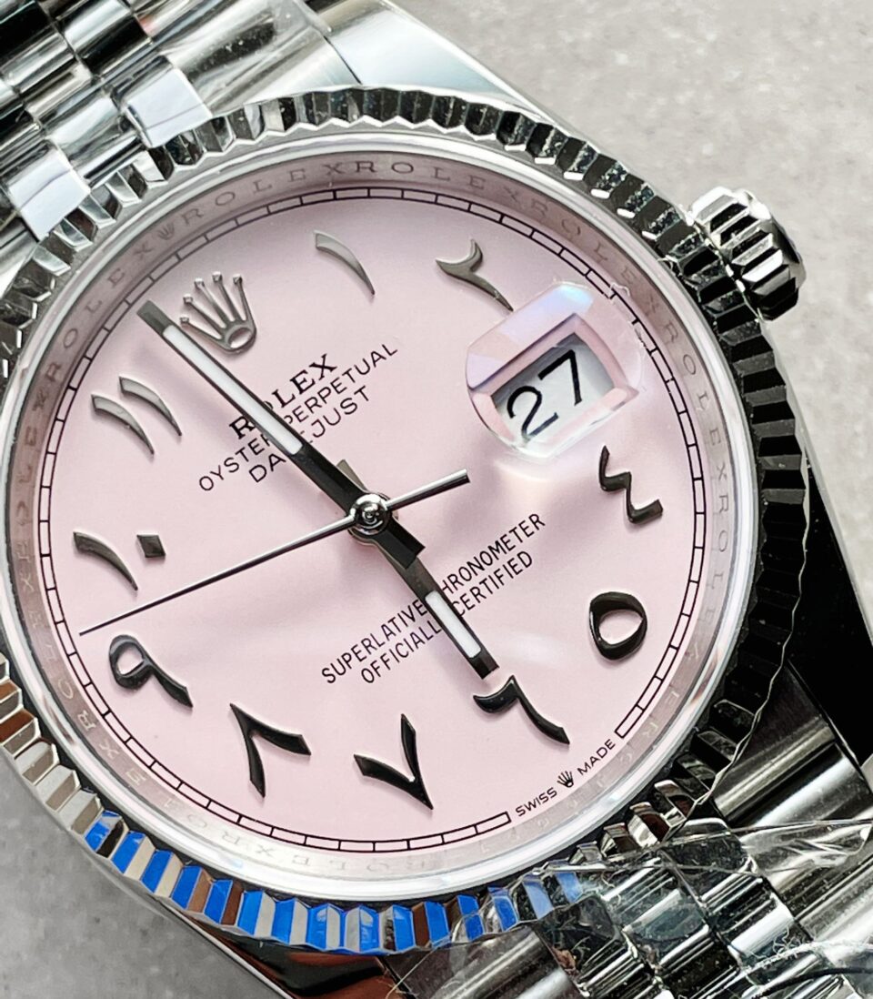 DIWF Factory 1:1 Rolex DateJust 36mm 126234 Best Edition 904L Steel Tiffany Pink Dial Arabic Marker SA3235
