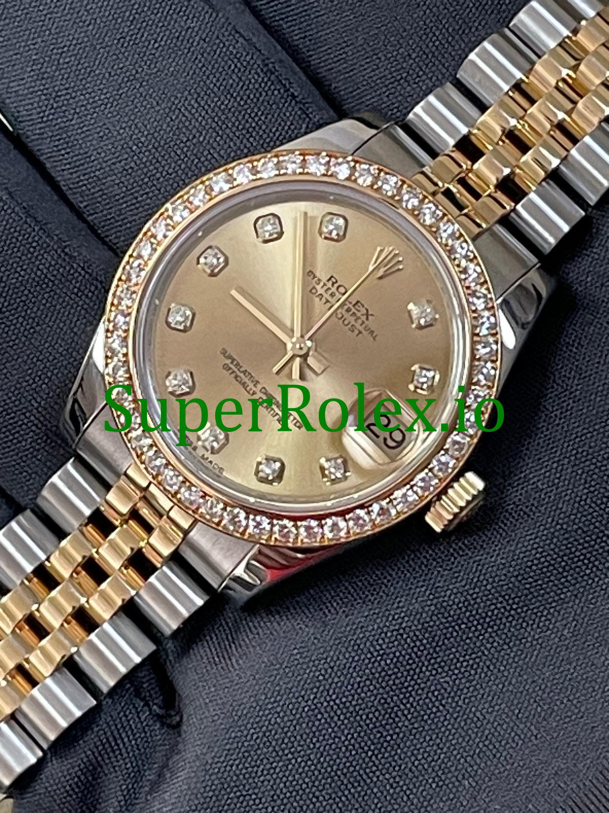 Rolex Datejust 31 Steel and Yellow Gold Champagne Diamond Dial Ref.178383