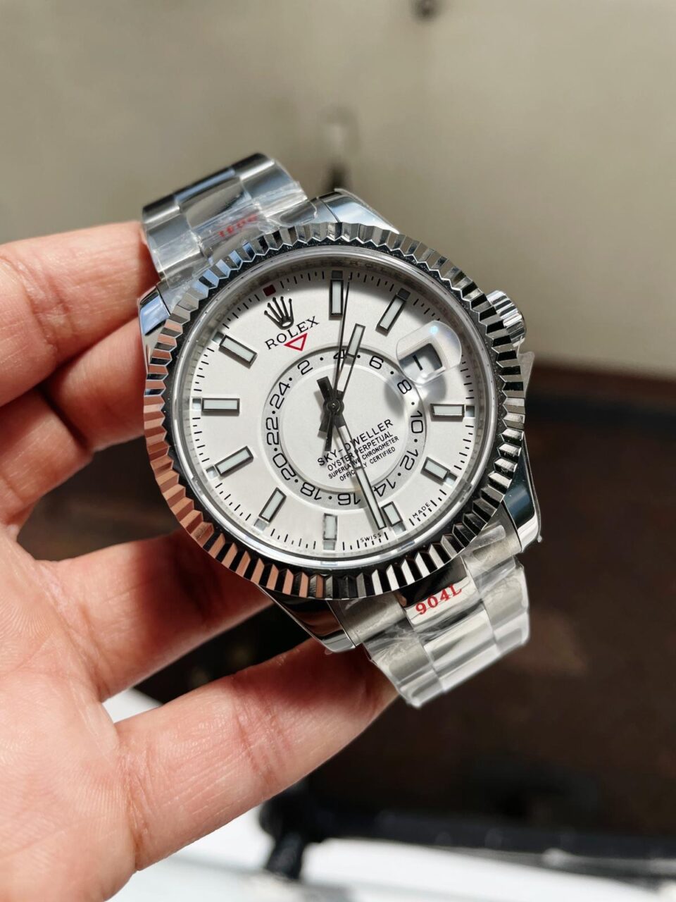 Noob FACTORY 1:1 Rolex Sky-Dweller 326934 SS Best Edition White Dial A23J