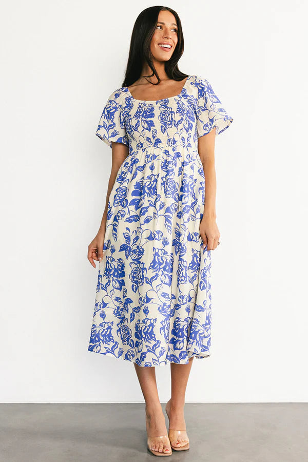 Dolores Smocked Midi Dress
