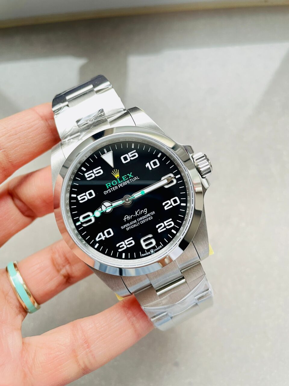 JVSF Factory 1:1 Rolex Air-King 40mm 126900 904L SS Black Dial VR3230