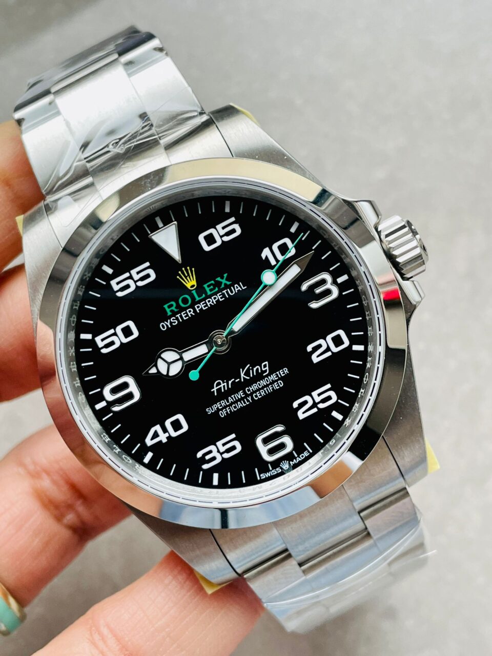 JVSF Factory 1:1 Rolex Air-King 40mm 126900 904L SS Black Dial VR3230