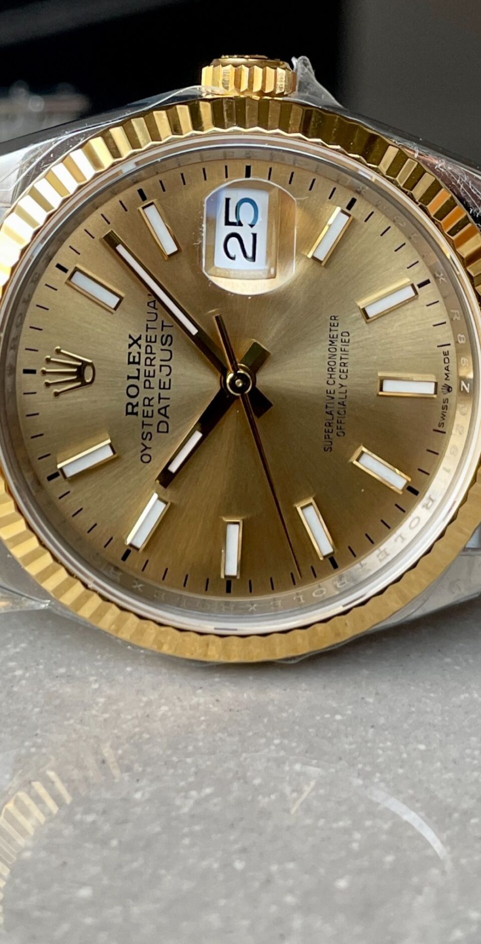 VSF Factory 1:1 Best Rolex DateJust 36 SS 126233 Edition 904L Steel YG Stick Dial VS3235